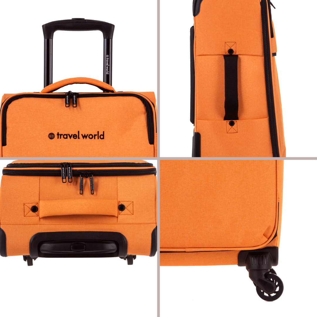 Set de 2 valises Souple  (L-76cm) (S-56cm) BAP ORANGE