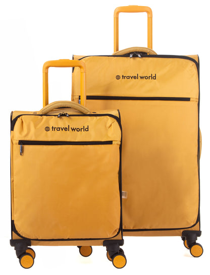 Set de 3 valises Souples  S/M/L HIPPO DARK YELLOW