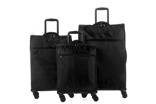 Set de 3 valises Souples S/M/L HIPPO BLACK