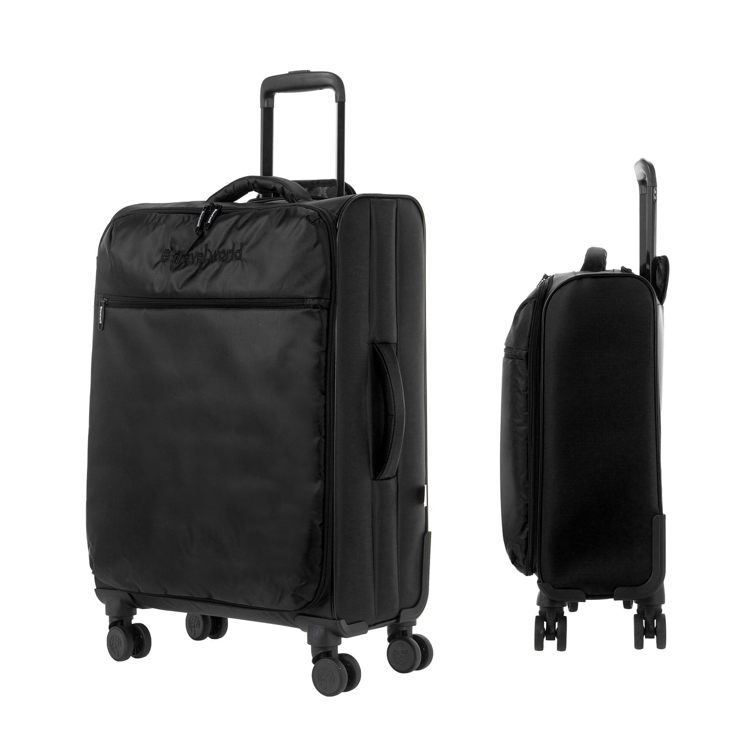 Set de 3 valises Souples S/M/L HIPPO BLACK