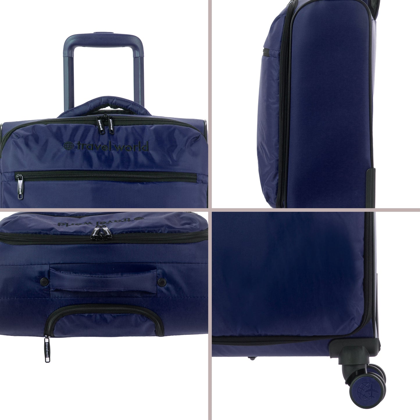 Set de 3 valises Souples S/M/L HIPPO NAVY