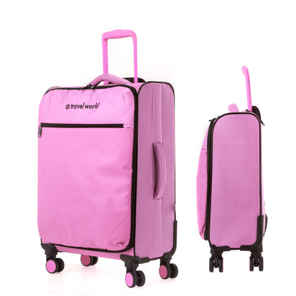 Set de 3 valises Souples S/M/L HIPPO PINK GOLD